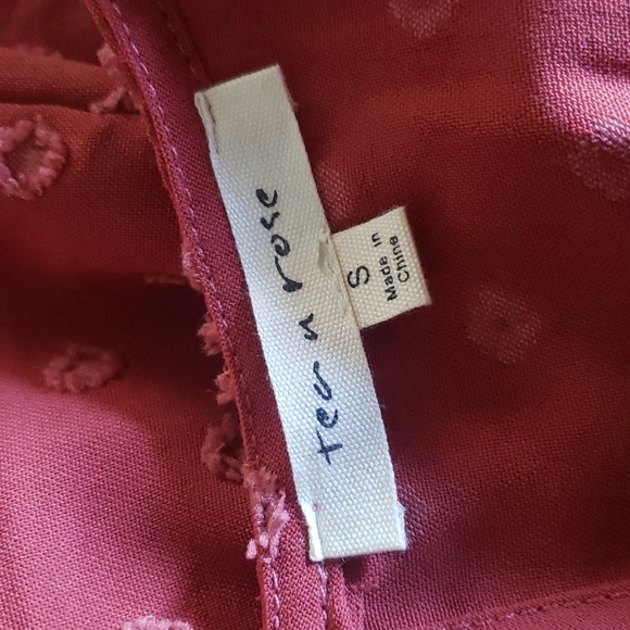 Long Sleeve Rust Colored Ruffle Top - Picture 4 of 7